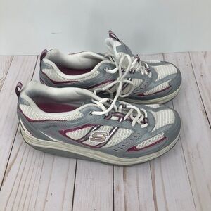 Sketchers shape ups rockerWhite‎ and silver  9.5